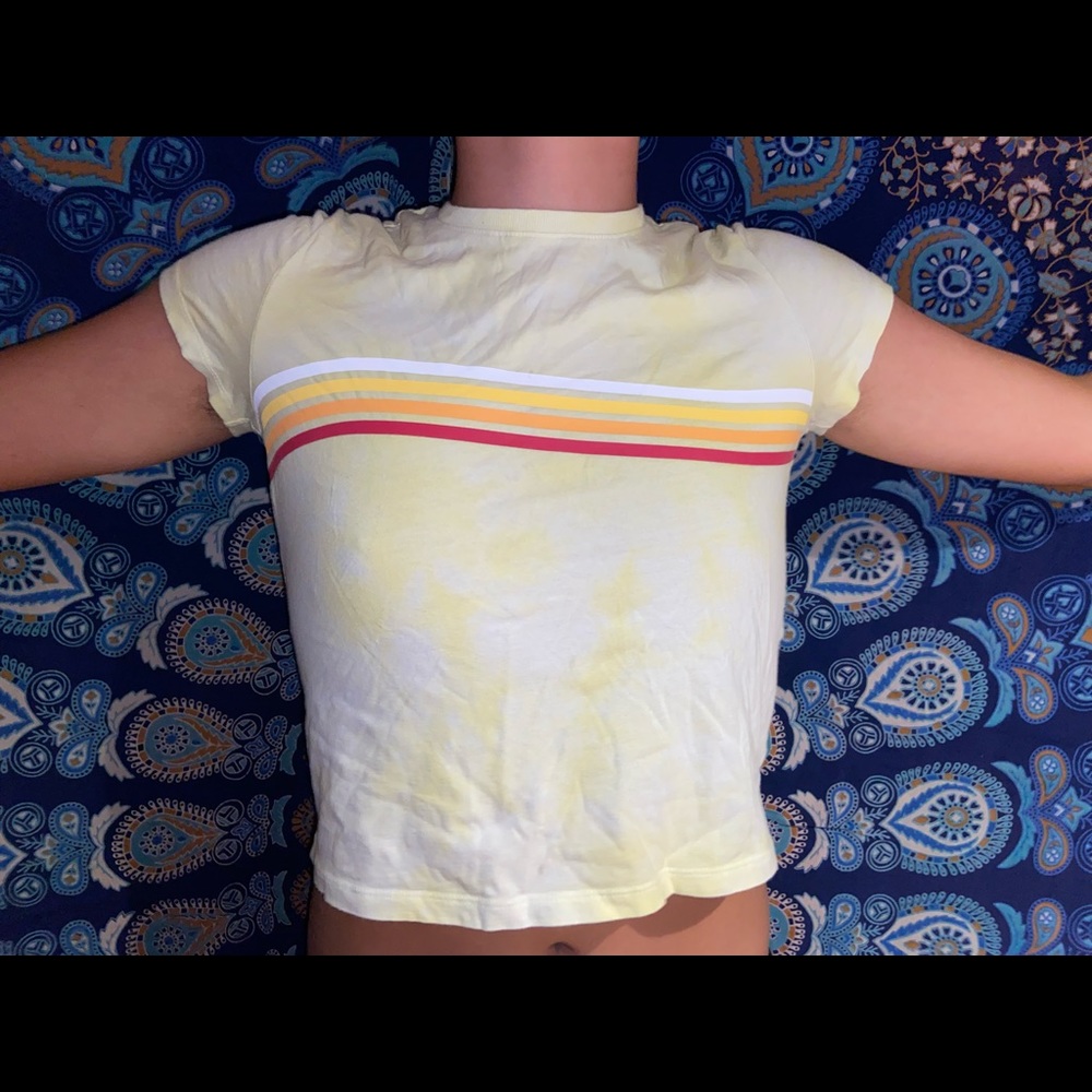 yellow tie dye t shirt